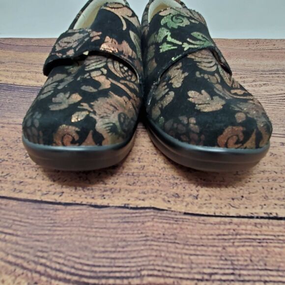 Alegria Printed Nubuck Shoes Lauryn Womens SZ 37 6.5 7 Regal Copper Floral - Picture 2 of 10